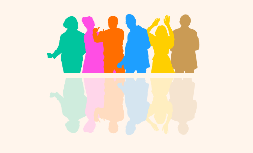 group of colour silhouettes