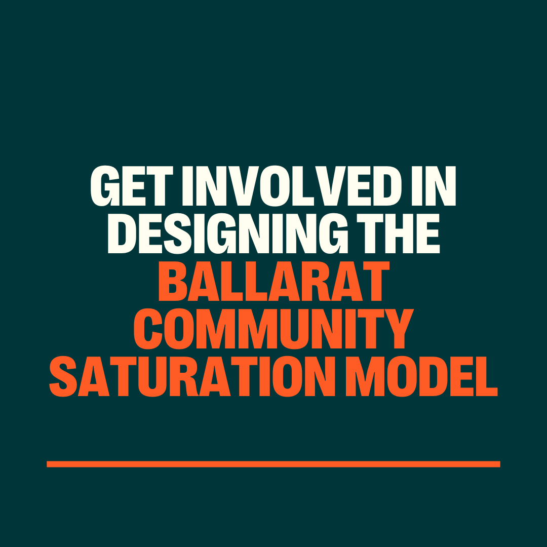 Get involved in designing the Ballarat Community Saturation Model