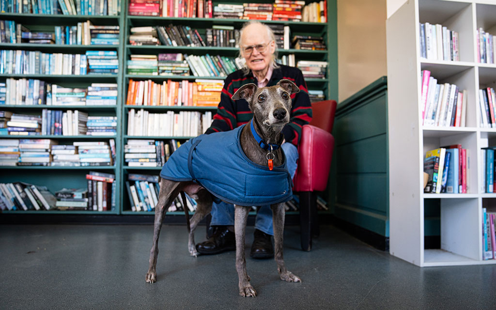 Richard with Willow the Whippet